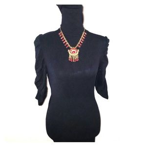Ladies Sleek Black Turtleneck Bodycon Blouse